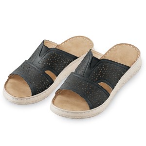 Collections Etc Comfort Stretch Slip-On Shoes with Padded Insoles and Built-In Arch Support - 1 of 4