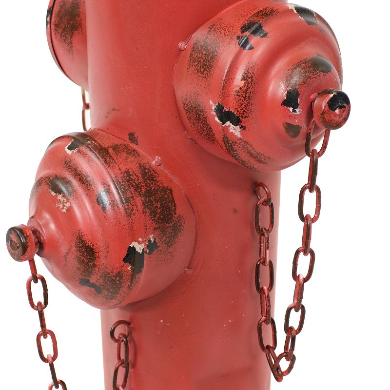 Sunnydaze Metal Fire Hydrant Outdoor Garden Statue Decor with Red Finish, 5 of 9