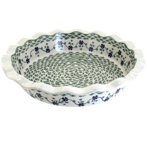 Blue Rose Polish Pottery Z159 Manufaktura Pie Plate - 1 of 2