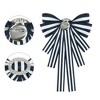Elerevyo Women's Large Striped Rhinestone Brooches Bows Ties - 3 of 4
