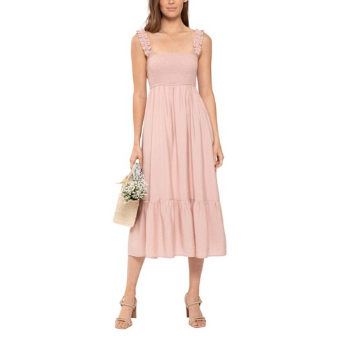 August Sky Women's Smocked Midi Dress : Target