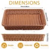 Aoibox 6 Pack Poly Wicker Bread Basket, Imitation Rattan Woven Tabletop Food Serving Basket for Vegetables, Restaurant, Hotel, Home Display - 2 of 4