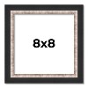 PosterPalooza | Square Simple Silver Picture Frame - UV Acrylic, Foam Board Backing, Hanging Hardware - 2 of 4