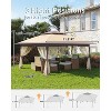12x12ft Pop Up Gazebo Outdoor Canopy Tent with Mosquito Netting and 3 Adjustable Height, One Push Setup for Backyard Patio Garden Outside Khaki - 3 of 4