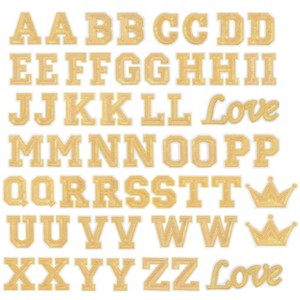 56 PCS Sequin Letter Iron On Patches A-Z Alphabet Varsity Letter Sewing Repair Preppy Glitter Hot-fix for Bag Shoes DIY Supplies - 1 of 4