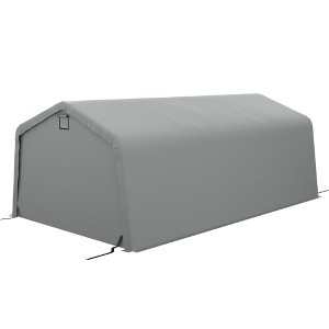 Carport 12' x 20' Portable Garage, Heavy Duty Car Port Canopy with Ventilation Windows and Large Roll-up Door - 1 of 4
