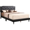 CAVINAS Full Size Modern Sleek Platform Bed Frame with High Upholstered Headboard,No Box Spring Needed - 4 of 4