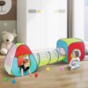 VEVOR 3 in 1 Kids Play Tent with Tunnel for Boys, Girls, Babies and Toddlers, Indoor/Outdoor Pop Up Playhouse, Red/Yellow/Blue Multicolor - 2 of 4