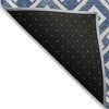 Navy Blue And Ivory Geometric Washable Indoor Outdoor Area Rug - 4 of 4