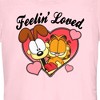 Juniors Womens Garfield Valentine's Day Feelin' Loved T-Shirt - 2 of 4