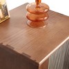 LIVAREEmlen (Coffee color) End Table for Living Room - Vintage Glass Door,2 Shelves,2 Drawers & Brass Handle for Entryway Kitchen Hallway TV Stand - 4 of 4