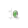 Black Bow Jewelry Green & White Swirl Glass Sterling Silver Bead Charm - 2 of 3