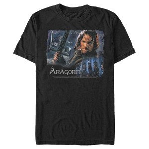 Men's The Lord of the Rings Two Towers Aragorn Ready for Battle T-Shirt - 1 of 4