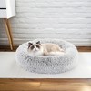 ROOMTEC Fluffy Donut Dog Bed, Calming Beds for Small Dogs Cats Round Faux Fur Cuddle Bed, Pet Anti-Anxiety Plush Bed, Machine Washable - 4 of 4