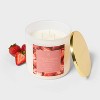 3-Wick Glass Jar Candle with Lid Fresh Strawberry and Hibiscus 19oz - Threshold™ - image 3 of 3