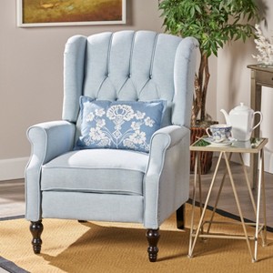 Christopher Knight Home Nicklaus Contemporary Tufted Upholstered Wingback Pushback Recliner with Nailhead - 1 of 4