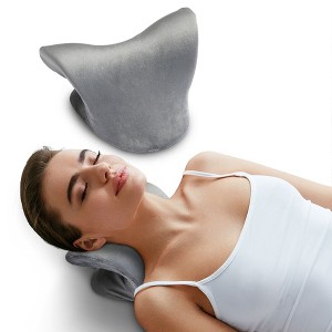 Cheer Collection Cervical Traction Neck Pillow – Neck and Shoulder Relaxer with Washable Cover - 1 of 4