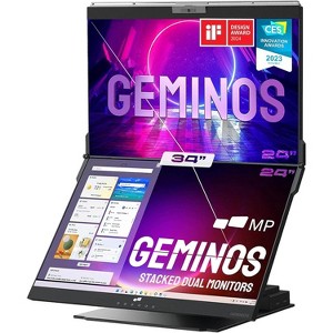 Mobile Pixels MPGEMINOS-RB Geminos 24" IPS Dual-Screen Monitor, 65W USB-C Charging, 1080P Webcam, Ergo Design - Certified Refurbished - 1 of 4