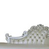 81" Vendome Chaise Lounge Synthetic Leather and Antique Pearl Finish - Acme Furniture - 2 of 4