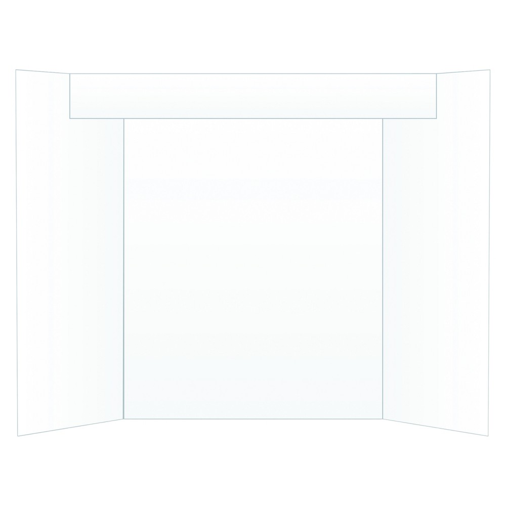 Eco Brites Too Cool Tri-Fold Poster Board, 24 x 36, White/White
