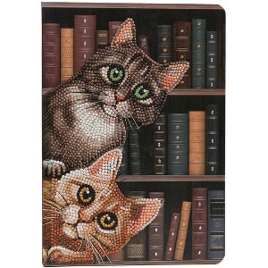 Crystal Art Diamond Painting Notebook - Cats in The Library - 1 of 4