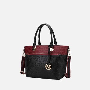 MKF Collection Grace Women’s Signature and Croc Embossed Tote Bag by Mia K - 1 of 4