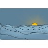 Trends International LINE AND BRUSH - Landscape Line Sunset Unframed Wall Poster Prints - 4 of 4