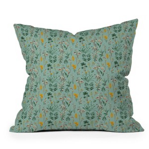 Holli Zollinger Zarah Wildflower Outdoor Throw Pillow Green - Deny Designs - 1 of 3