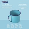 Granite Wire 12 Oz Enameled Steel Mug - Large Durable Mug, Oven and Fire-Safe, Reusable & Stackable, Dishwasher Safe (Turquoise Blue) - 4 of 4