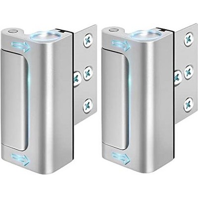 DOMETOUR Home Security Door Lock, 4 Pack Childproof Reinforcement Lock, 800lbs Strong Night Latch for Inside Swing Door