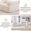 1/2/3/4pcs Oversized Modular Sectional Sofa, Boucle Convertible Floor Sofa Couch Set 4B -ModernLuxe - 4 of 4