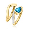 Ross-Simons 0.90 Carat London Blue Topaz Jewelry Set With Lab-Grown Diamonds: 2 Rings in 18kt Gold Over Sterling - 3 of 4