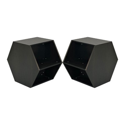 NicBex Modern Hexagonal Coffee Table Set of 2 with Storage Space for Living Room