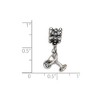 Black Bow Jewelry Sterling Silver Margarita Glass Dangle Bead Charm - 2 of 3