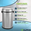 Alpine Industries Commercial Trash Can with Swing Lid Stainless Steel 17 Gallon (470-65L-1) - 2 of 4