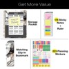 HARDCOVER 2026 Planner, 8.5"x11": 14 Months (Nov 2025-Dec 2026), Daily/Weekly/Monthly,  Bookmark, Pocket Folder w Sticky Notes (Black Gold Marble) - 2 of 4