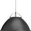 Progress Lighting, Tre Collection, 1-Light Pendant, Graphite, White Dome, Vintage Silver Shade - 2 of 4