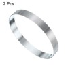 Unique Bargains Stainless Steel Seamless Nonstick Mirror Coating Round Cake Ring 2 Pcs - 3 of 4