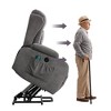 NicBex Cotton Lift Recliner Chair for Elderly,Massage Chairs with 8-Point Massage and Lumbar Heating,Modern Reclining Chairs for Living Room,Grey - 2 of 4