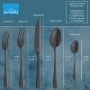 Amefa Austin 20-Piece Flatware Set, Service for 4 - Elegant Satin Finish Silverware, Durable Stainless Steel Dishwasher Safe Cutlery Set - (Black) - 2 of 4
