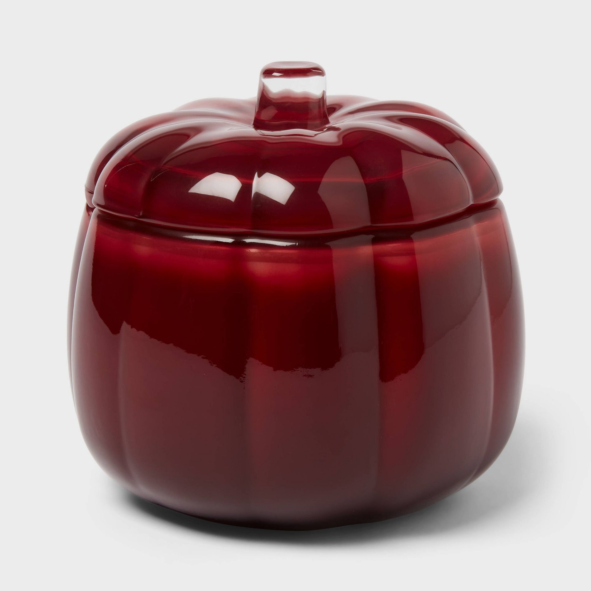 Lidded Glass Pumpkin Warm Cider and Cinnamon Jar Candle 20oz - Threshold™