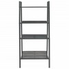 vidaXL Freestanding Ladder Bookcase with 4 Mesh Metal Shelves, Anthracite - Compact, Easy to Maintain - 2 of 4