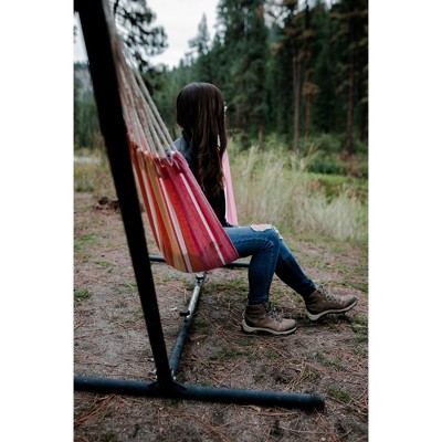 Red and Pink Cotton Blend Traveler Hammock