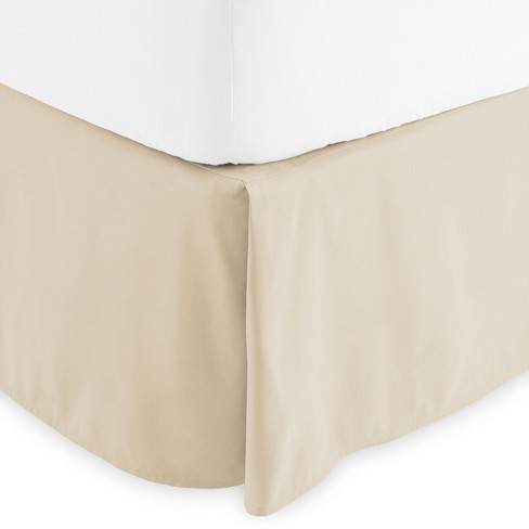 Microfiber Sand King Bed Skirt, King Size Bed Skirts 15 Inch Drop