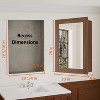 Wall Mounted Mirror Cabinet, Functional Bathroom Storage with Wood Frame and Adjustable Shelves - 2 of 4