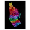 Trademark Fine Art -Michael Tompsett 'Manhattan Text Map 2' Canvas Art - 2 of 3