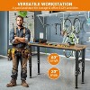 60" Adjustable Work Bench with Power Outlet, 2500 LBS Work Benches with Foot Pads 60" x 20", Workbench for Garage, Workshop - 3 of 4