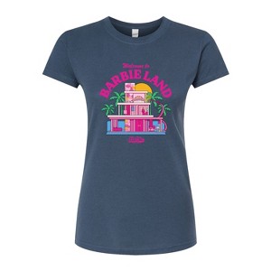 Women's - Barbie - Welcome To Barbie Land Fitted Graphic T-Shirt - 1 of 3
