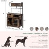Dog Crate Kitchen Hutch with Power Outlets, USB Ports & Storage, 31.5"W Rustic Cabinet for Small Medium Dogs-3irtyhousy - 4 of 4