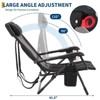 Foldable Beach Chair for Adults - Portable Outdoor Camping Recliner, High Back with Hard Armrest, Sun Lounger for Patio & Garden, 330lb Capacity - 4 of 4